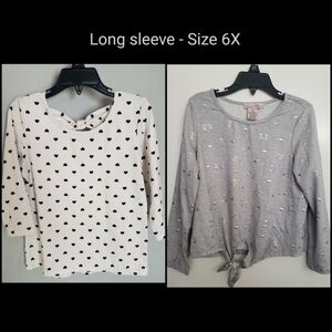 2 Little Hearts girl blouses (6X)